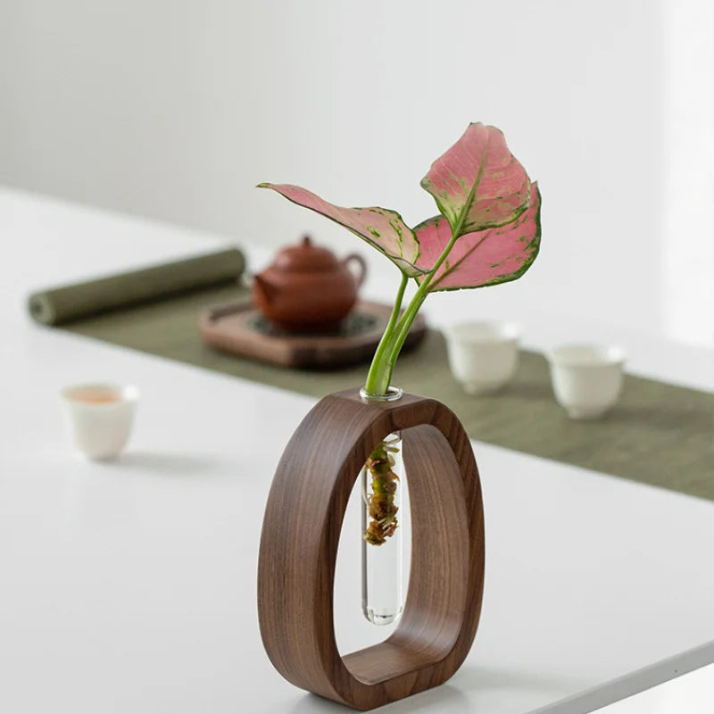 Wooden Flower Vase