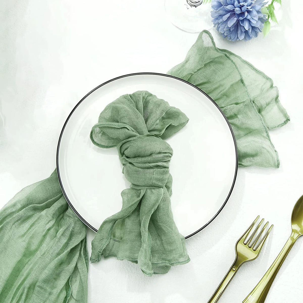 Sage Gauze Table Runner