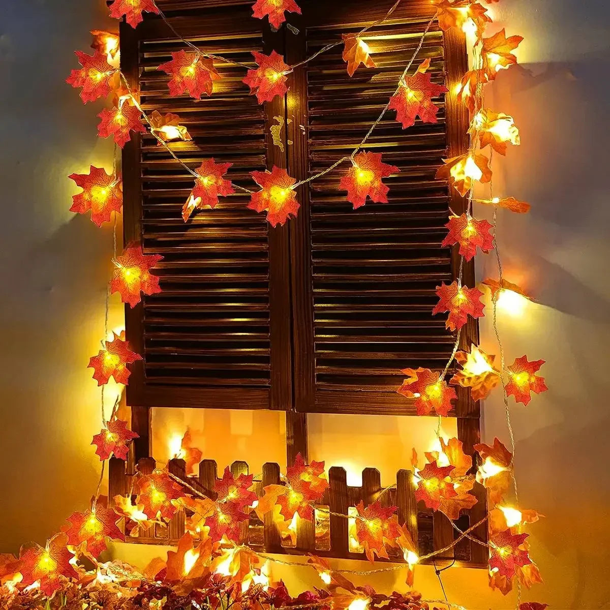 Autumn Maple Leaf Led String Lights