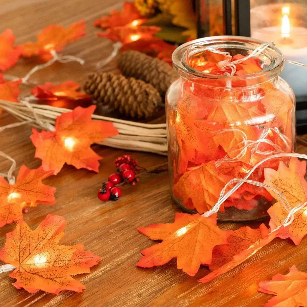 Autumn Maple Leaf Led String Lights