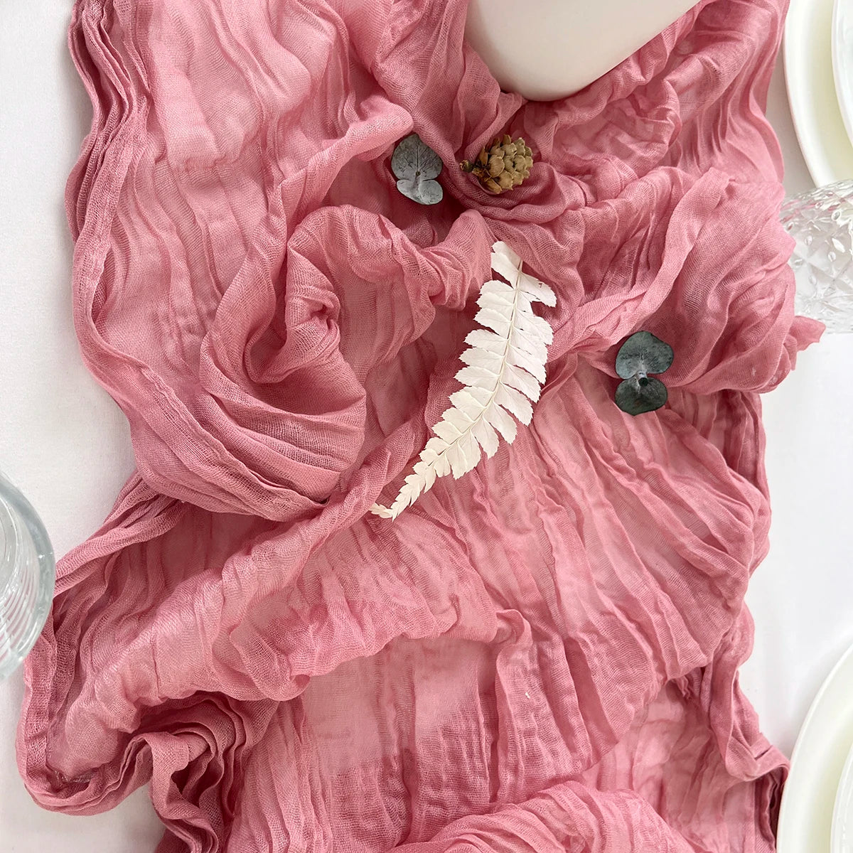 Sage Gauze Table Runner