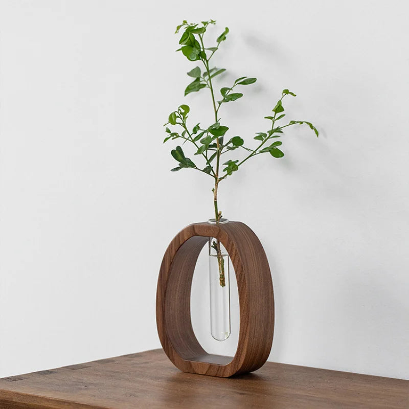 Wooden Flower Vase