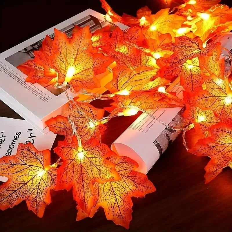 Autumn Maple Leaf Led String Lights