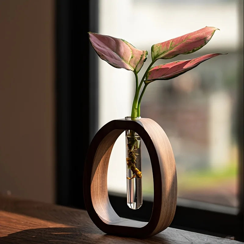 Wooden Flower Vase