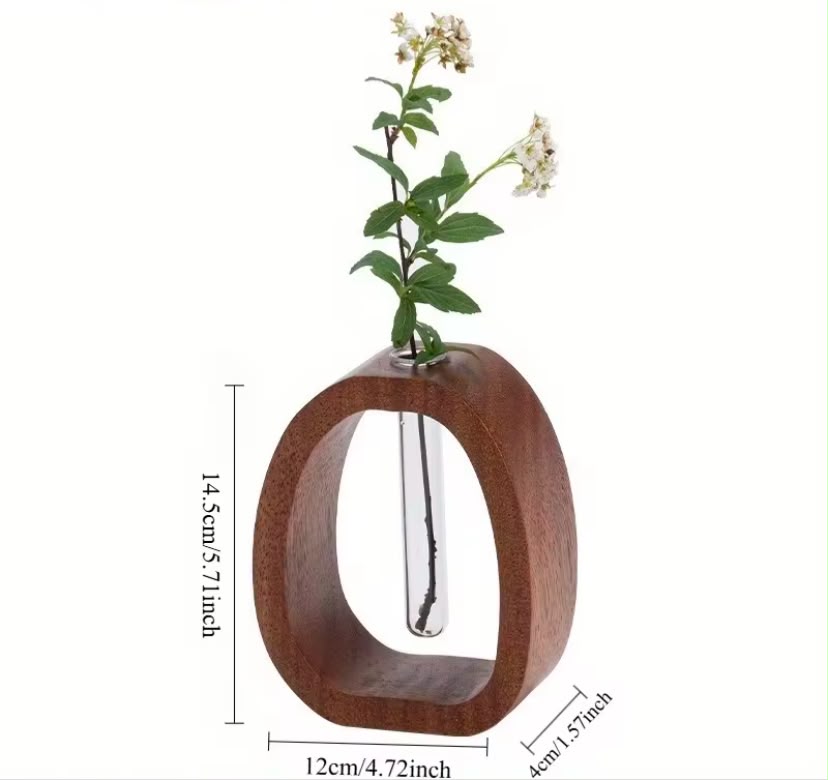 Wooden Flower Vase